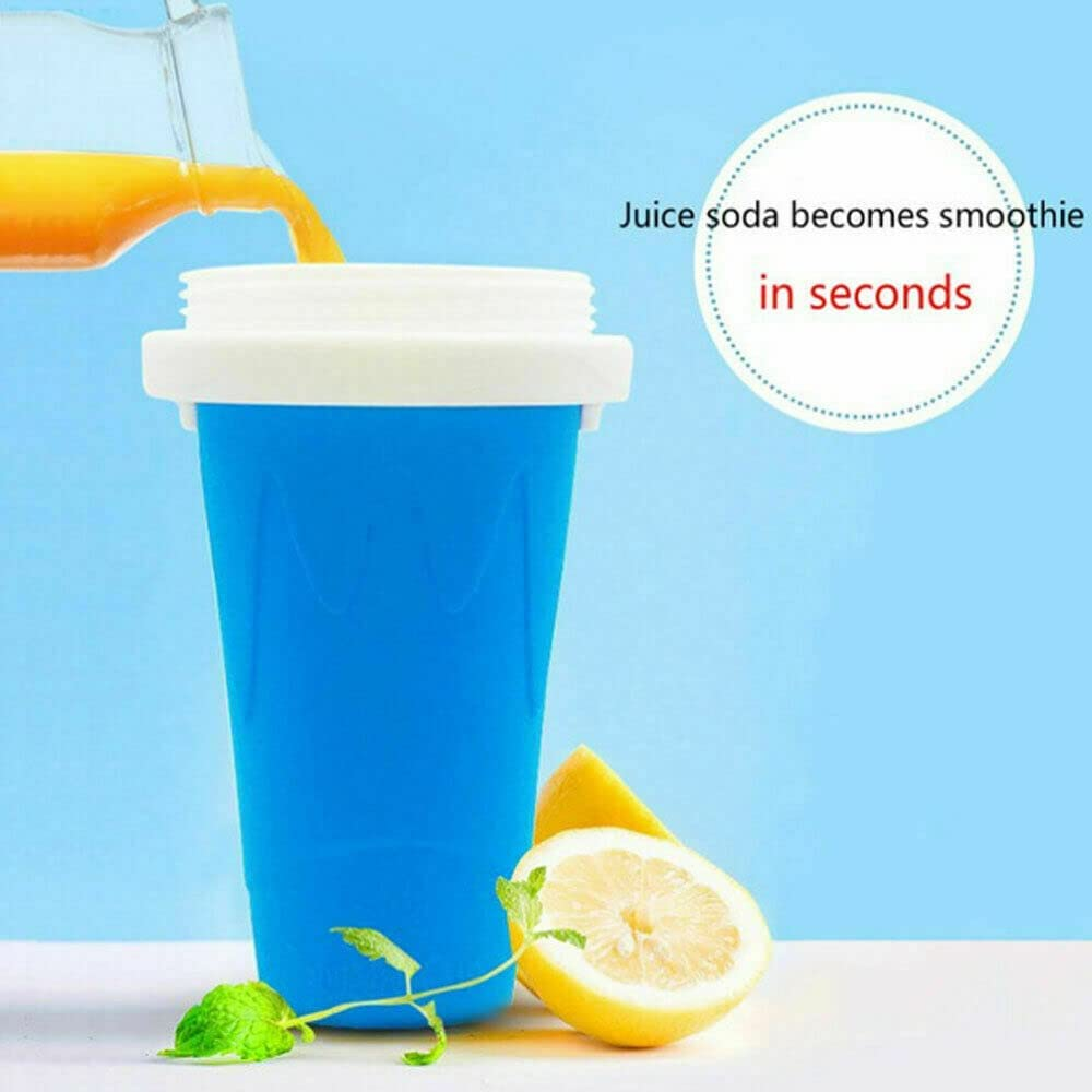 Slushie Maker Cup Quick Freeze Magic Squeeze Cup Milkshake Cup Ice Cream Maker (2, Blue) - 3, Green image number 6