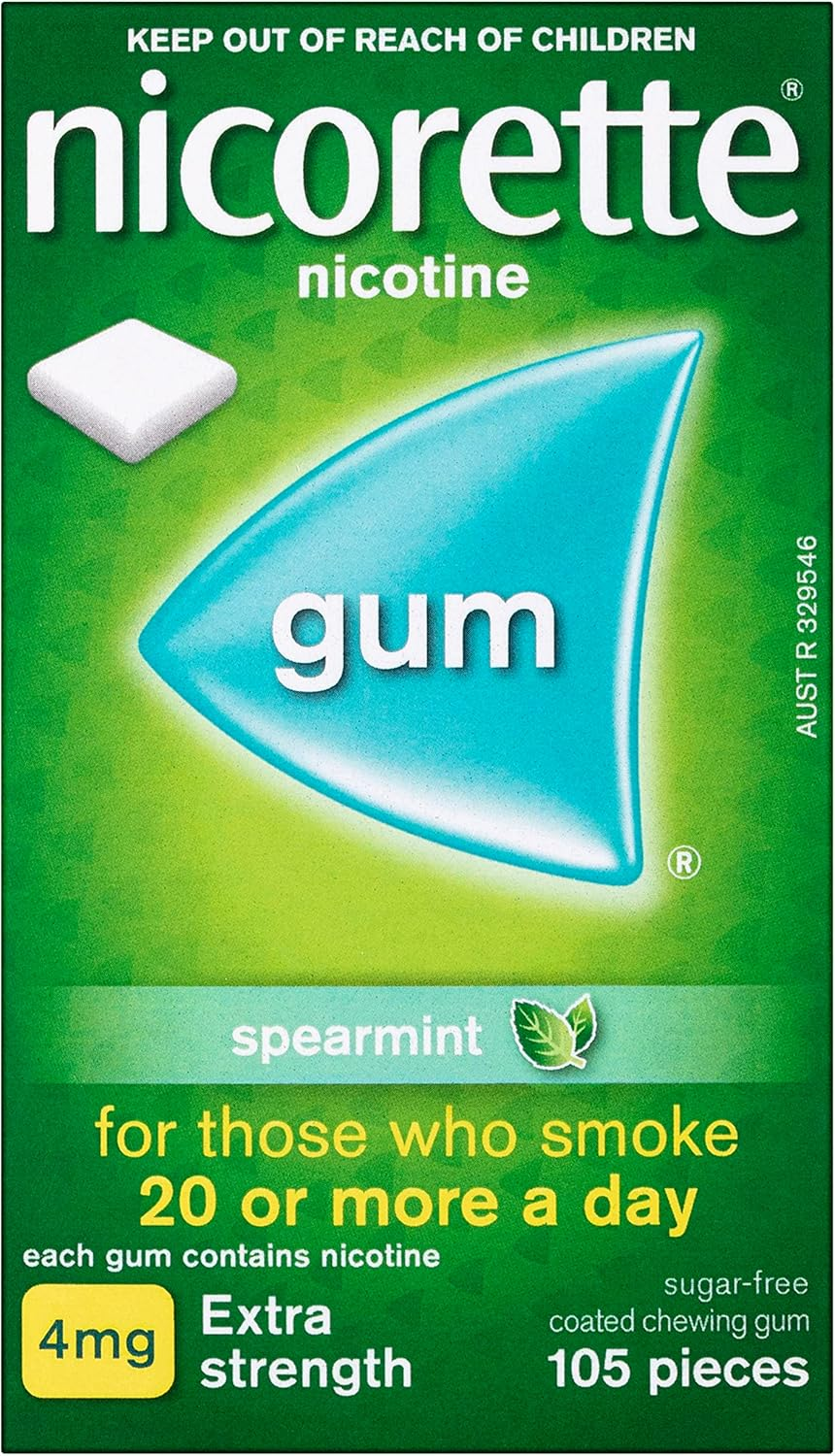 Nicorette Quit Smoking Extra Strength Nicotine Gum Spearmint 105 Pack image number 1