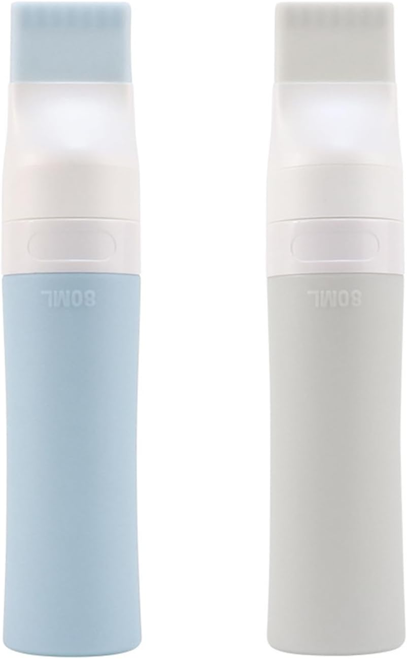 Pack of 2 Hair Oil Applicator, Applicator Bottle Hair 80 Ml Shampoo Hair Oil Applicator Bottle Hair Dye Brush Bottle Comb Root Comb Applicator Bottle for Hair Dyeing and Scalp Care, Grey and Blue image number 2