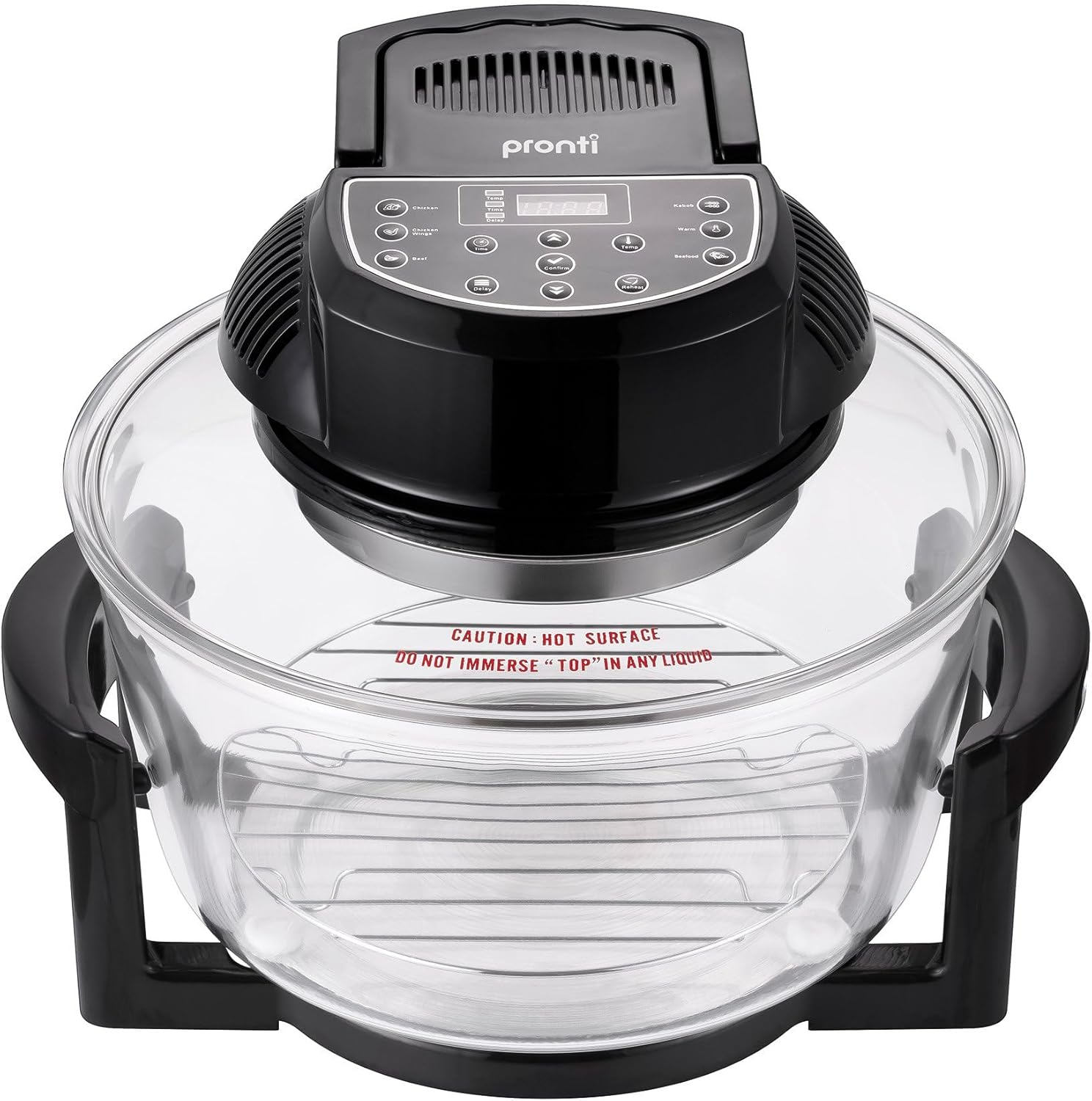 Pronti 17L Convection Oven Air Fryer Digital Turbo Healthy Broiler Cooker 1400W Roast Bake Grill BBQ Fry Defrost - Black image number 3