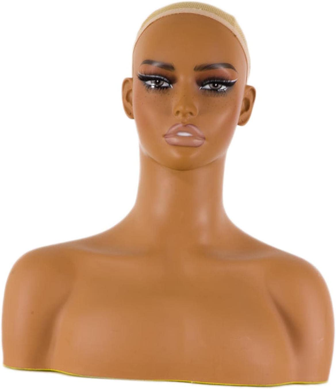 Eigell Female Wig Head Manikin Head with Shoulder Wig Head Display,Lightweight Props,Mannequin Head Display for Display Hair Hats Hairpieces image number 5