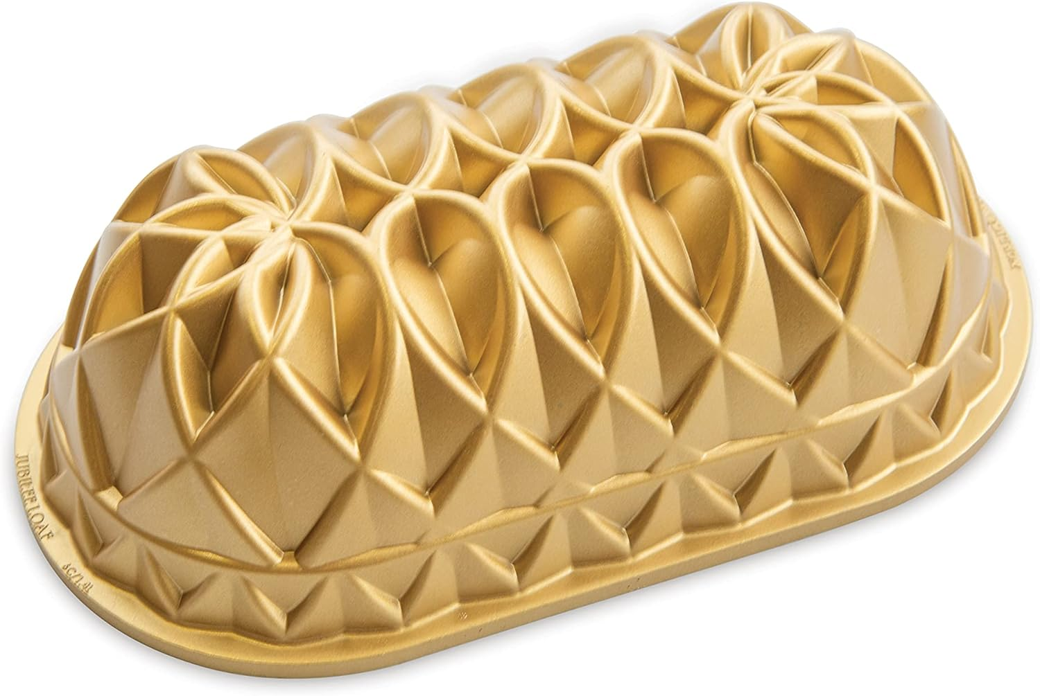 Nordic Ware USA Little Bundts Jubilee Cast Aluminium Loaf Pan, Gold, 26 X 15 X 7.5 Cm image number 1