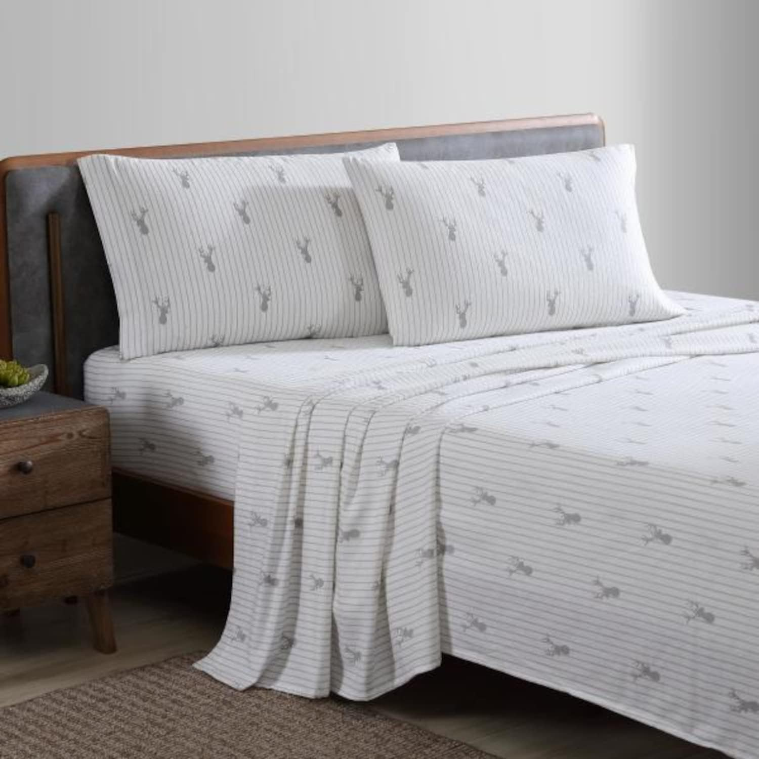 Eddie Bauer - Twin Sheets, Cotton Flannel Bedding Set, Brushed for Extra Softness, Cozy Home Decor (Deer Lodge, Twin) image number 5