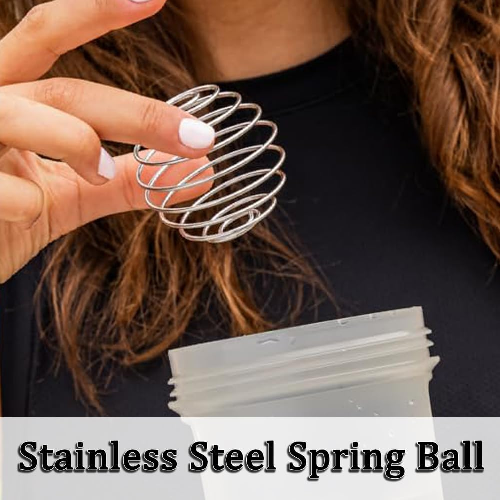 Protein Shaker Bottle 500Ml with Stainless Steel Mixing Ball, BPA- and DEHP- Free, Leakproof Flip on Lid, Temperature Safe, Dishwasher Safe Perfect for Mixing Powdered Shakes - (Black) - Blue image number 4