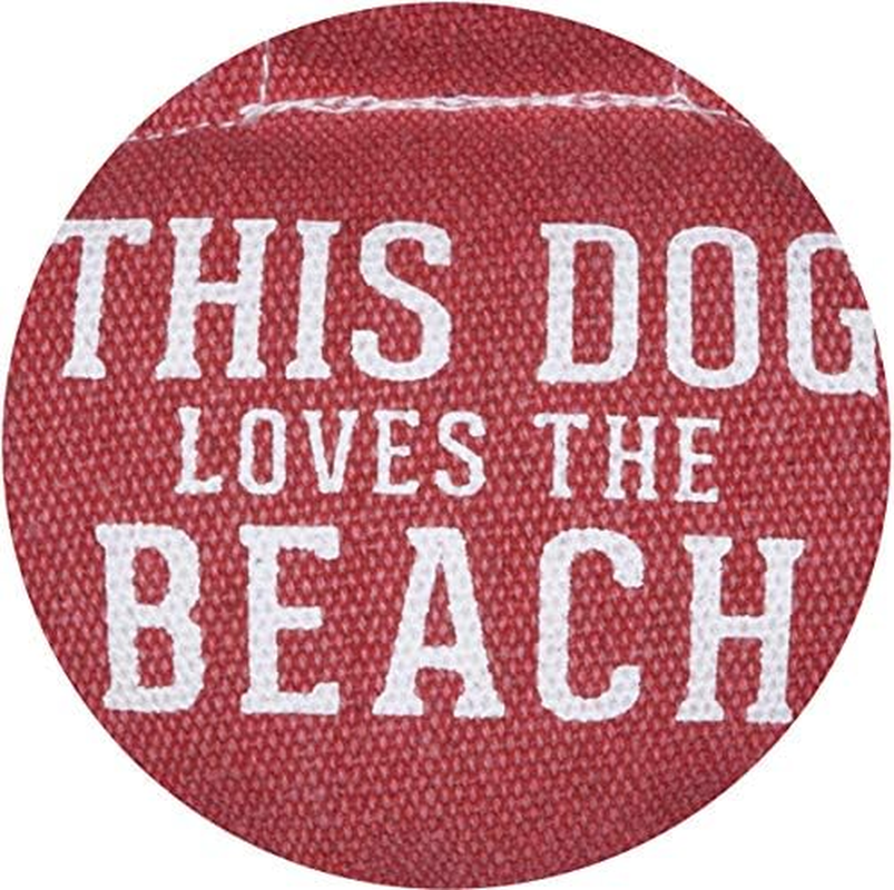 Pavilion Gift Company This Dog Loves the Beach, 67643, Polyester, Red, 11 Inch image number 5