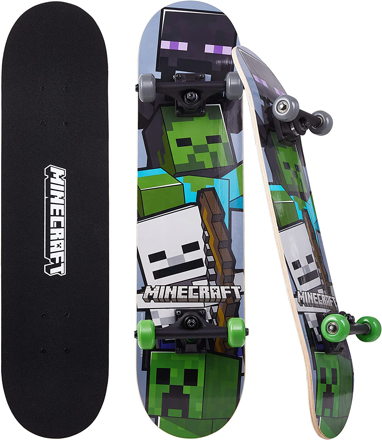 Minecraft 31 Inch Skateboard, 9-Ply Maple Deck Skate Board for Cruising, Carving, Tricks and Downhill image number 2