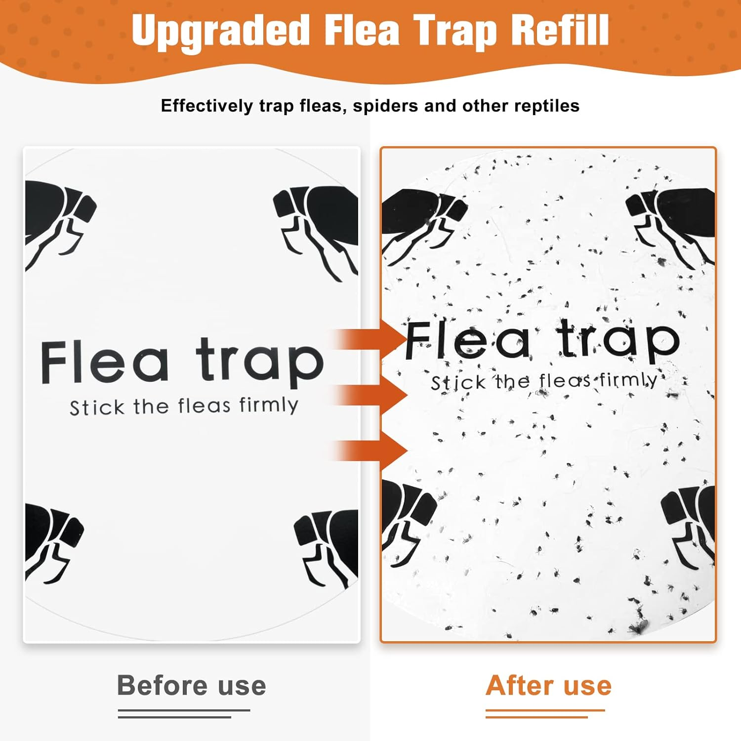 UPYEAL Flea Trap 2 Packs &ndash; Premium Traps for inside Your Home Natural and Child-Friendly Light Indoor with Glue Discs Refills LED Lightbulb image number 3