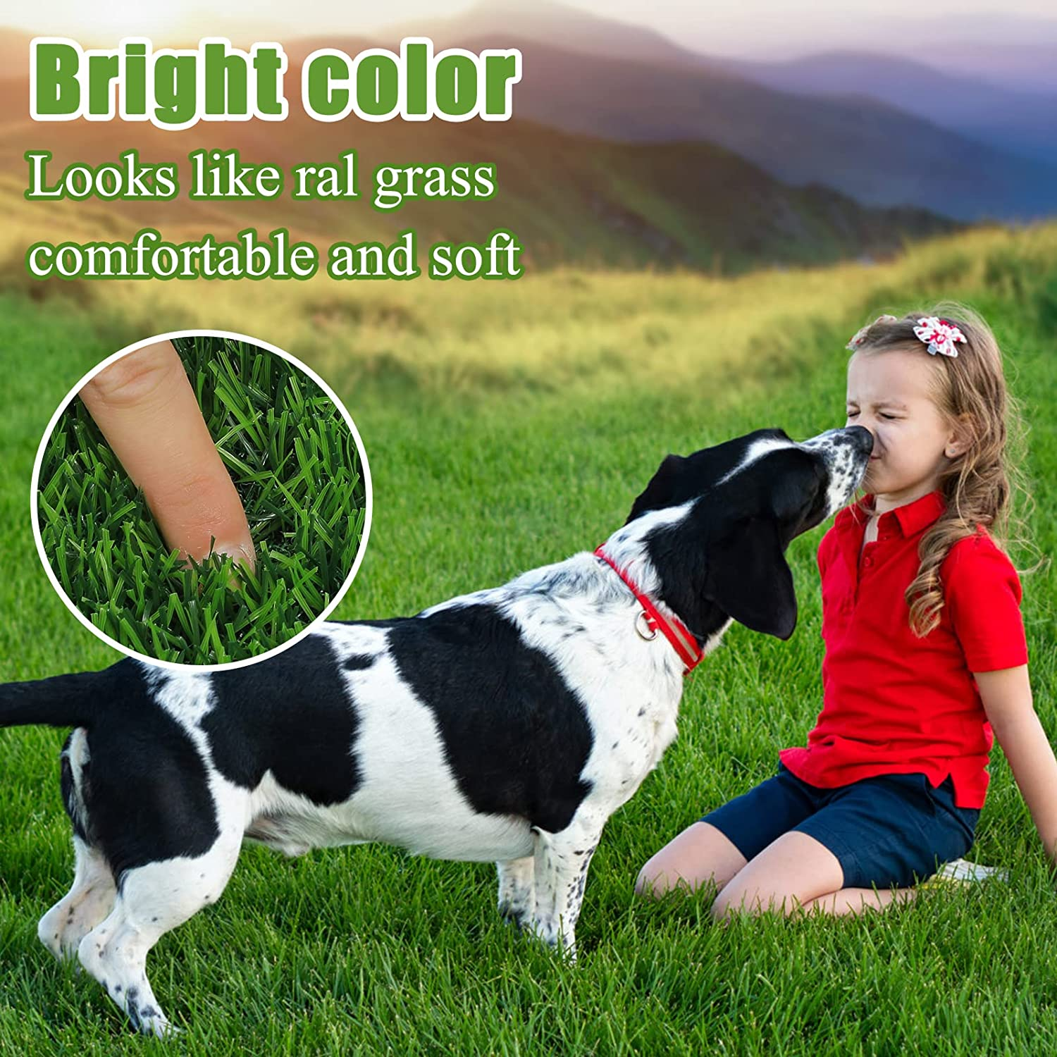 Bsmathom Artificial Grass Turf, 2X10Ft Synthetic Lawn for Indoor Outdoor, Fake Grass Turf for Balcony Garden Lawn Landscape image number 5