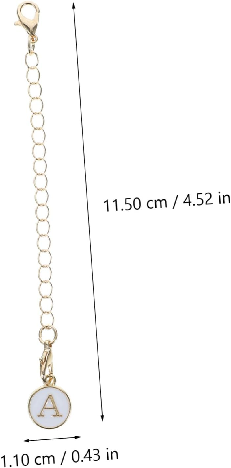 Veemoon Alloy Letter Keychain Pendant with Chain Alphabet Key Ring for Bags Back Purses Stylish Sturdy Accessory for Visibility and Everyday Use