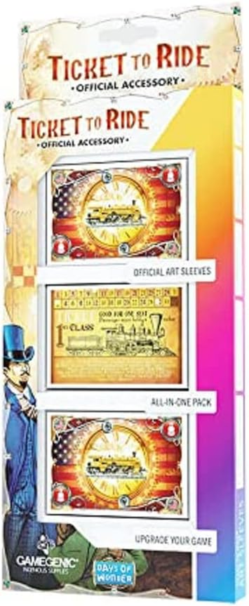 Asmodee Ticket to Ride Official Art Sleeves | All-In-One Pack of 152 Card Sleeves | Card Game Holder | Designed for Use with the Ticket to Ride Board Game | Made by Gamegenic, Various, (GGS15002ML)