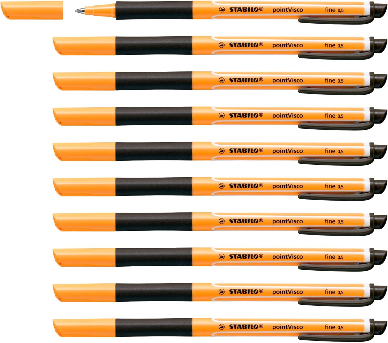 Gel Rollerball - STABILO Pointvisco Box of 10 Black