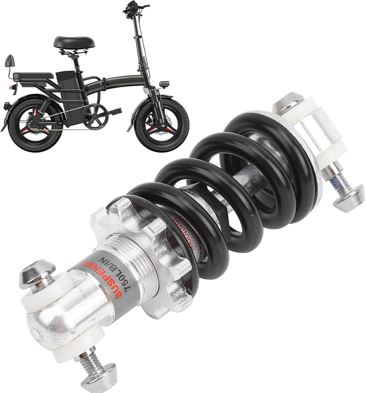 Aluminum Alloy Steel Shock Pants BOIL BLOCKS Absorbent Suspension Shock Absorbers for Electric Bicycles, Light Material (150MM*750) image number 3