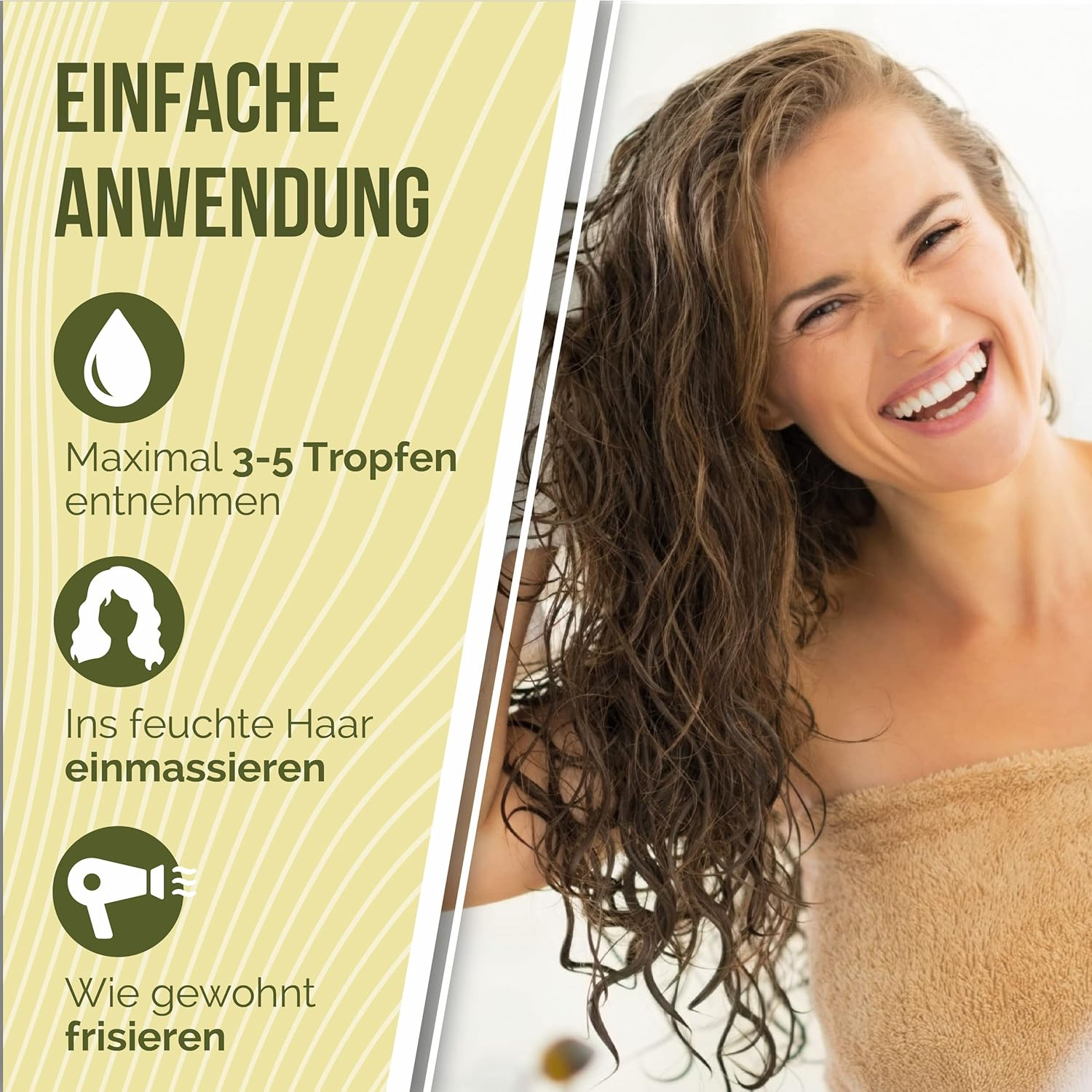 BYLINA Hair Oil without Silicone and Paraben - Made from Cold-Pressed Organic Oils, Argan Oil, Jojoba Oil, Almond Oil and Broccoli Seed Oil for Broken and Dry Hair (Toffee) image number 2