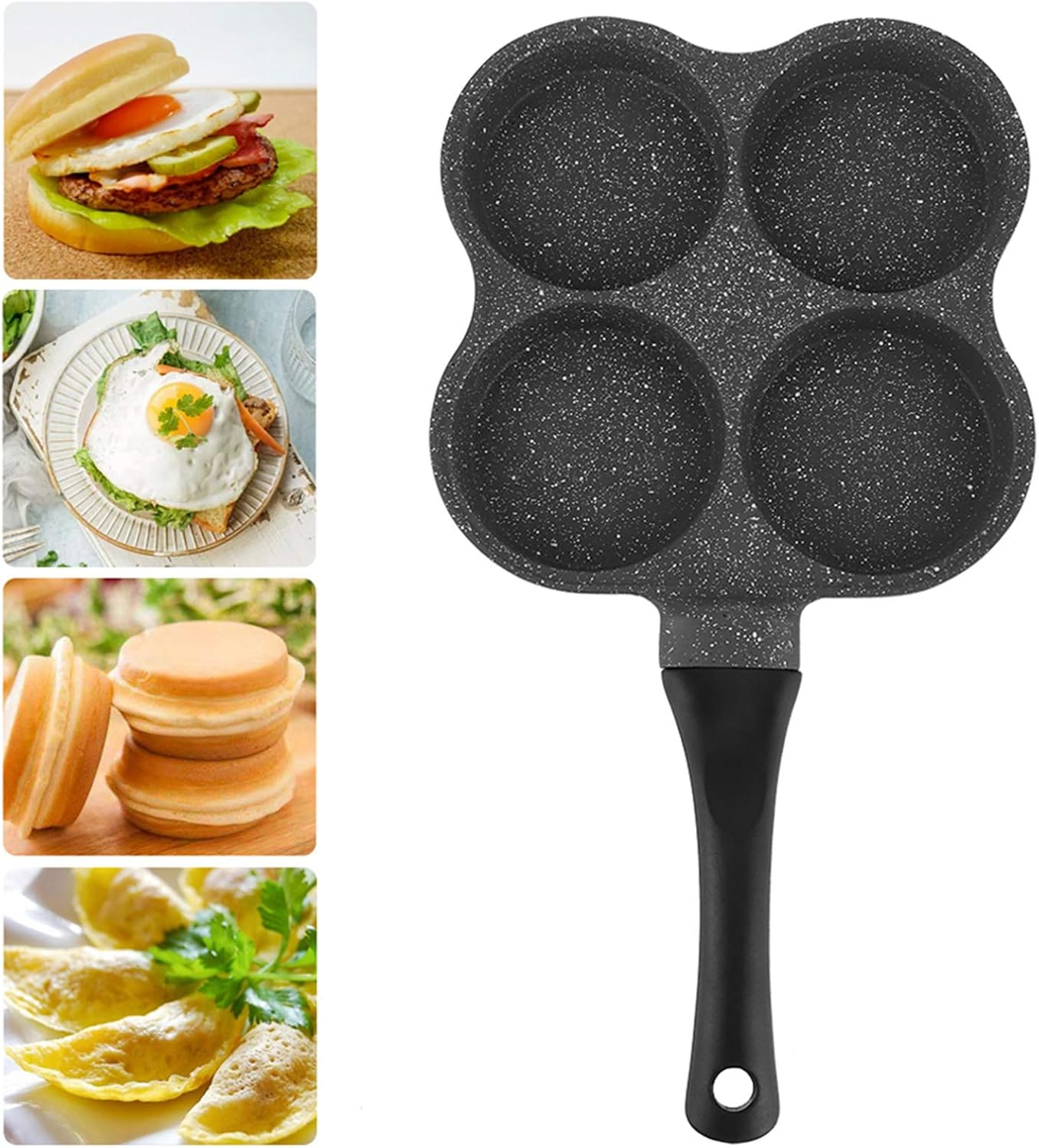 Non Stick Cooking Frying Pan with Release and Ergonomic Handle - Breakfast Maker Kitchen Utensil image number 4