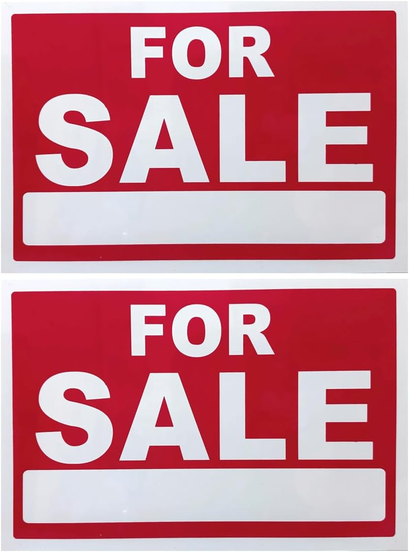 For Sale Sign 20 X 30 CM (7.87IN X 11.8IN) &ndash; 2 PC