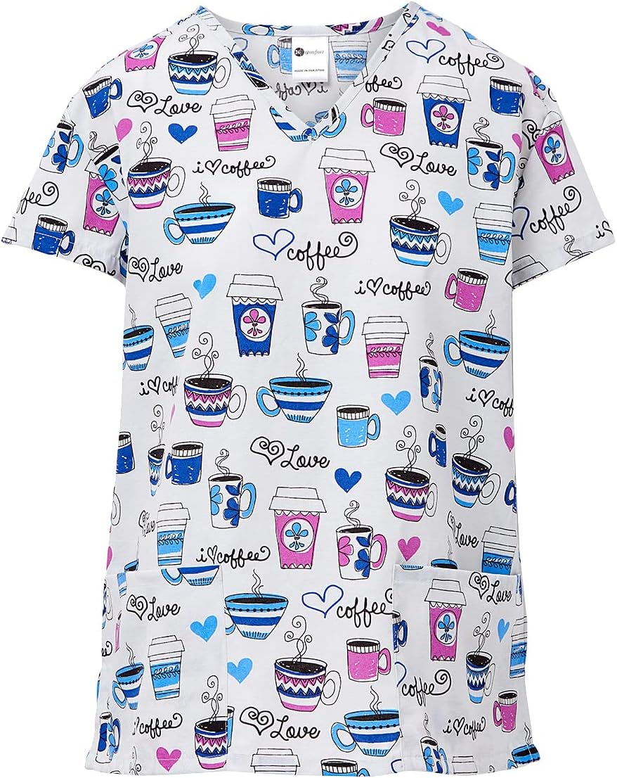 24|7 Comfort Scrubs Women'S 24/7 Comfort V-Neck Scrub Top with Pockets
