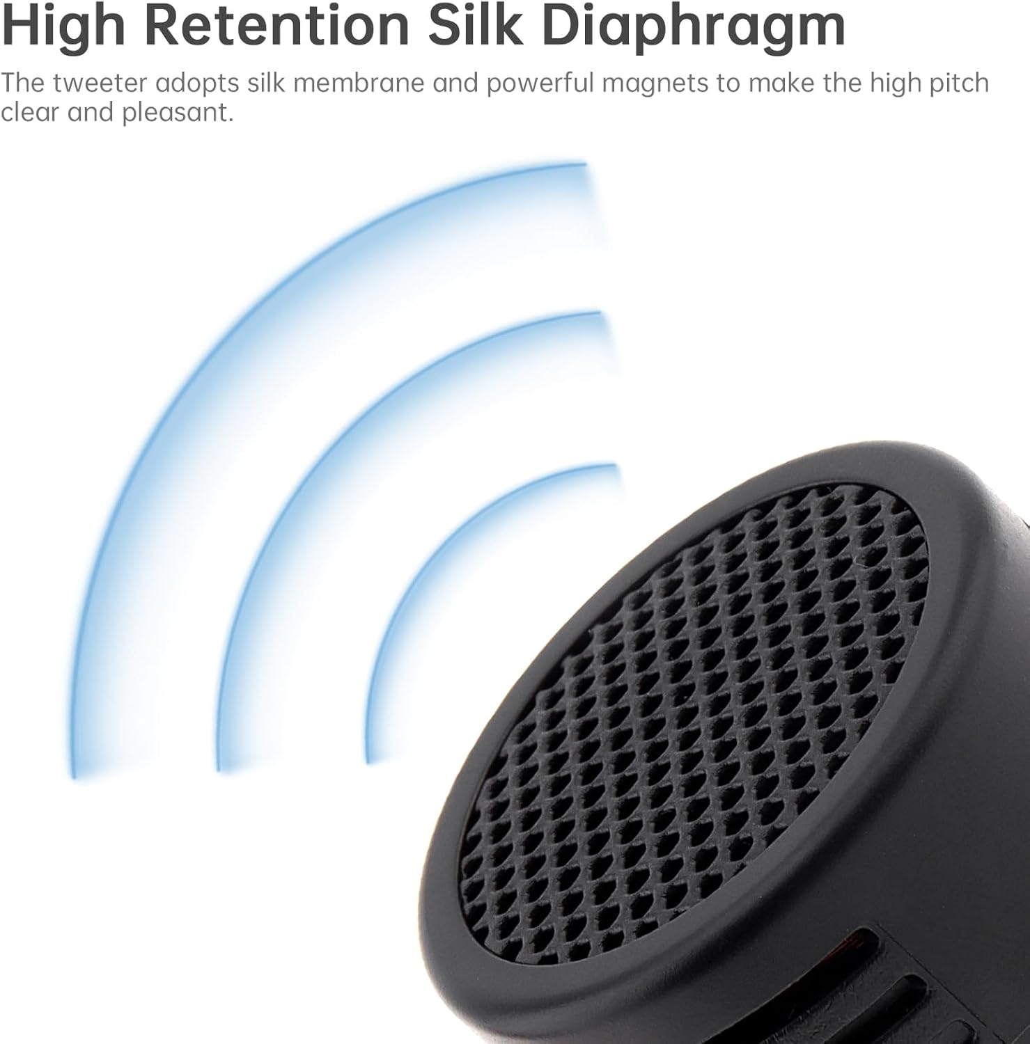 Car Tweeters, 4Pcs 500W High Efficiency Mini Dome Tweeter Speakers for Car Audio System image number 1