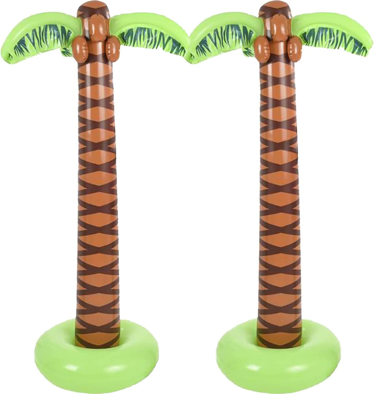 The Dreidel Company Inflatable Palm Tree Luau Decorations, Large 5.5 Ft, Tiki Pool Parties, Beach Party, Birthday Event, Outdoor Swimming, 66" Inches/5.5' Feet Tall, (2-Pack)