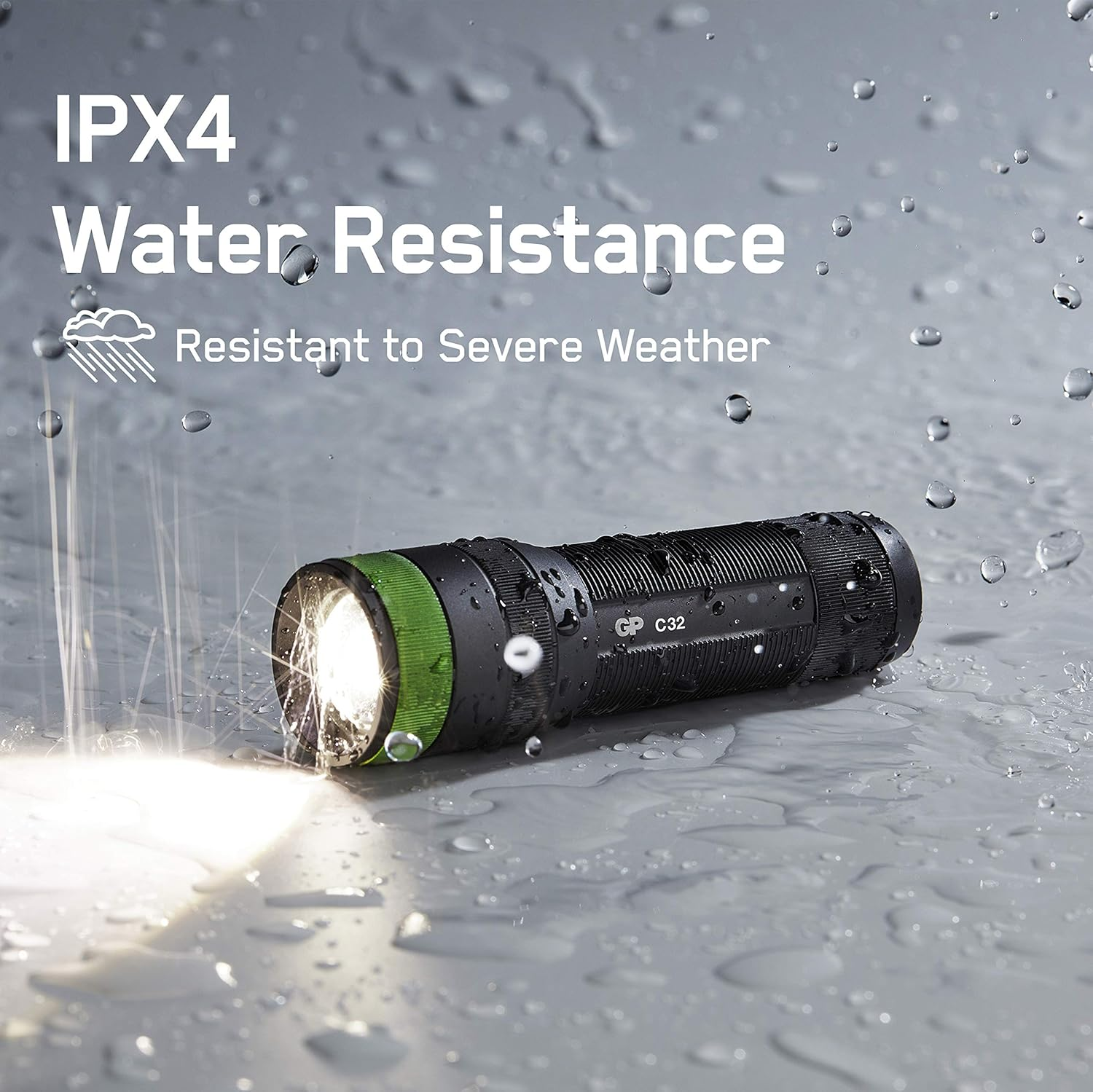 GP Batteries Discovery 300 Lumen LED Torch, Black