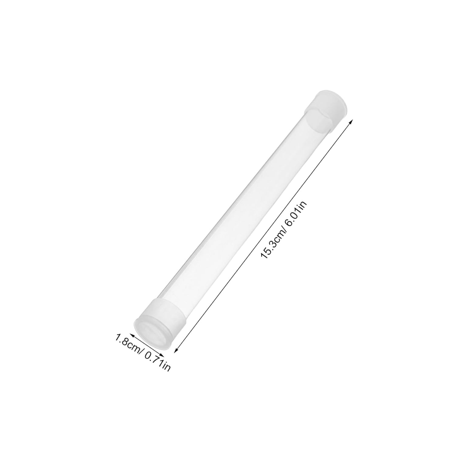 Iplusmile 10Pcs Thermometer Safety Case Transparent Plastic Tube Organizer for Home Office Travel Shock-Absorbing Protective Storage Container for Thermometers image number 2