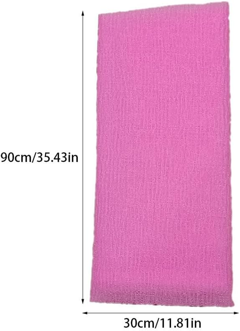 Stay Fresh and Rejuvenated with Soft and Comfortable Washcloth Towel Easy to Clean Nylon Exfoliating Washcloth Towel, White - Pink image number 5