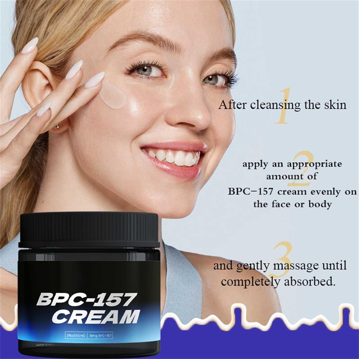 【Trending Recently】2 Jars ➤BPC 157 Peptide Face Cream, BPC 157 Essence, Hydrating, for All Skin Types image number 3