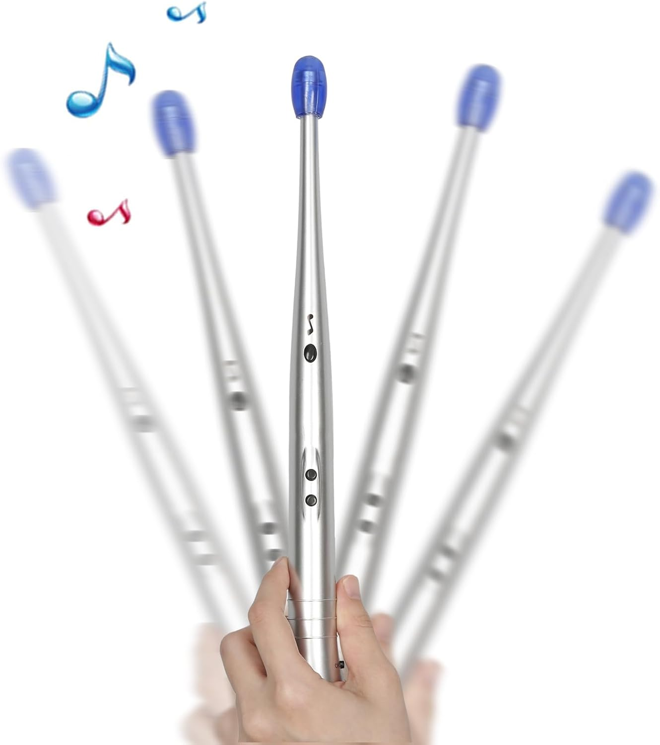 Electric Drum Sticks with Light and Music Drumsticks Cymbal Snare Sound Portable Percussion Musical Instrument for Boys Girls image number 4