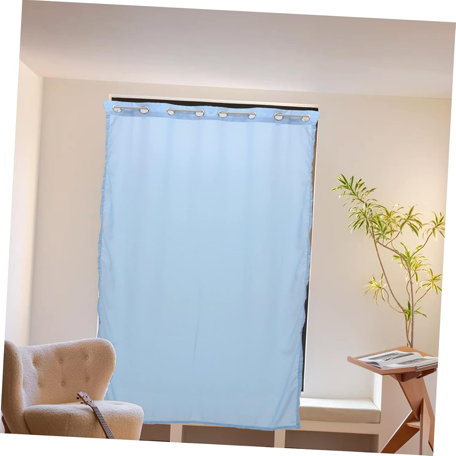 Levemolo Elegant Polyester Waterproof Curtain for Outdoor Patio Garden Window Living Room Bedroom Privacy image number 2