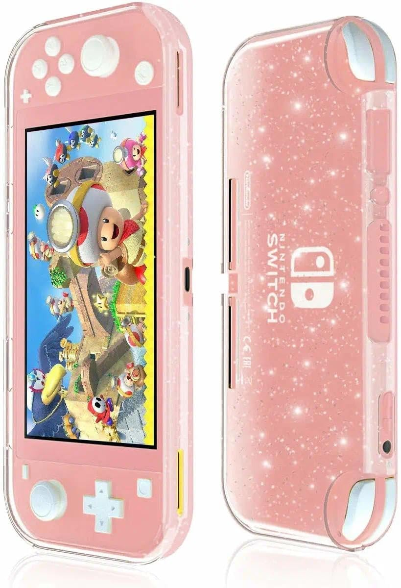 Unron Glitter TPU Protective Case for Nintendo Switch Lite, Shockproof and Anti-Scratch Cover with Liquid Crystal Design image number 4