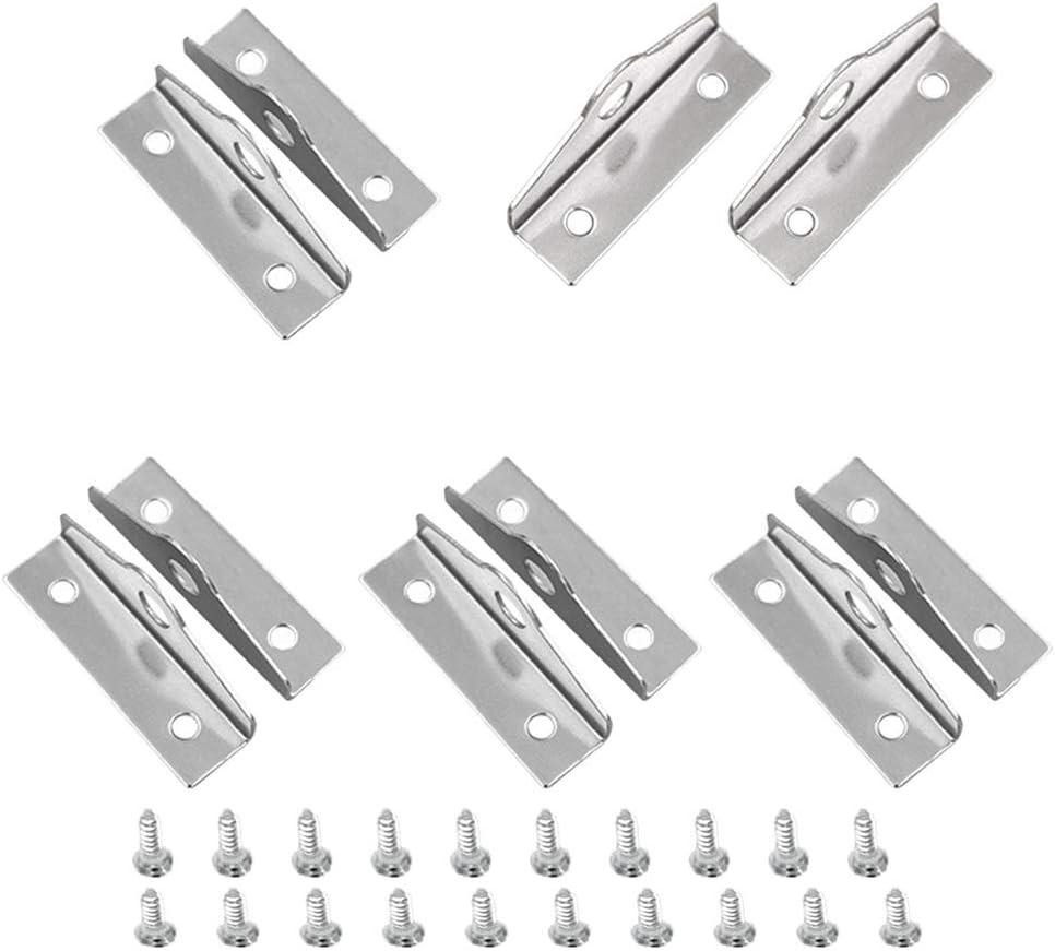 YES Time 304 Stainless Steel 90 Degree Angle Hasp Lock Padlock Eye, Set of 5