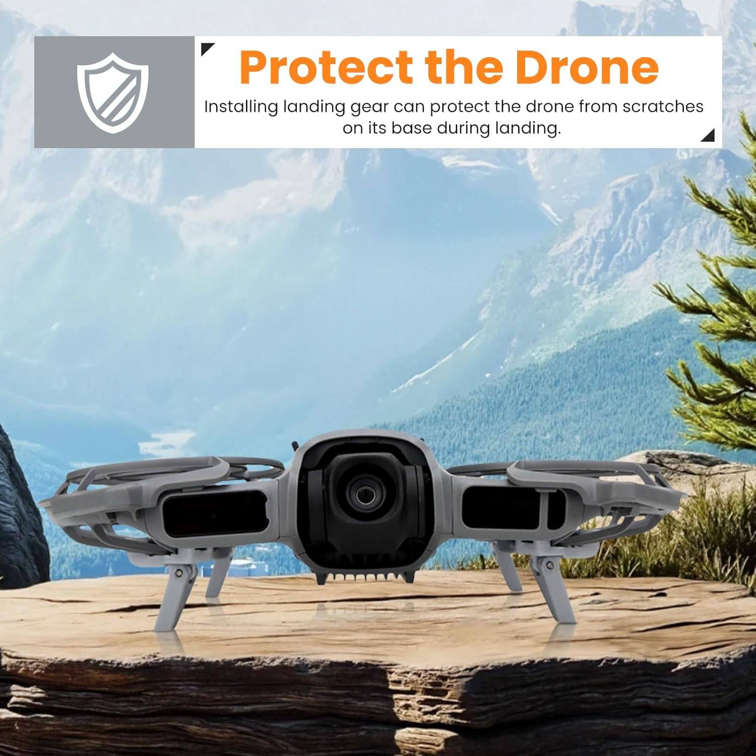 Landing Gear for DJI NEO 2 Drone, Lightweight Durable Plastic Portable Folding Stand,Anti-Scratch Protector Bracket for DJI Neo 2, Drone Accessories (Grey)