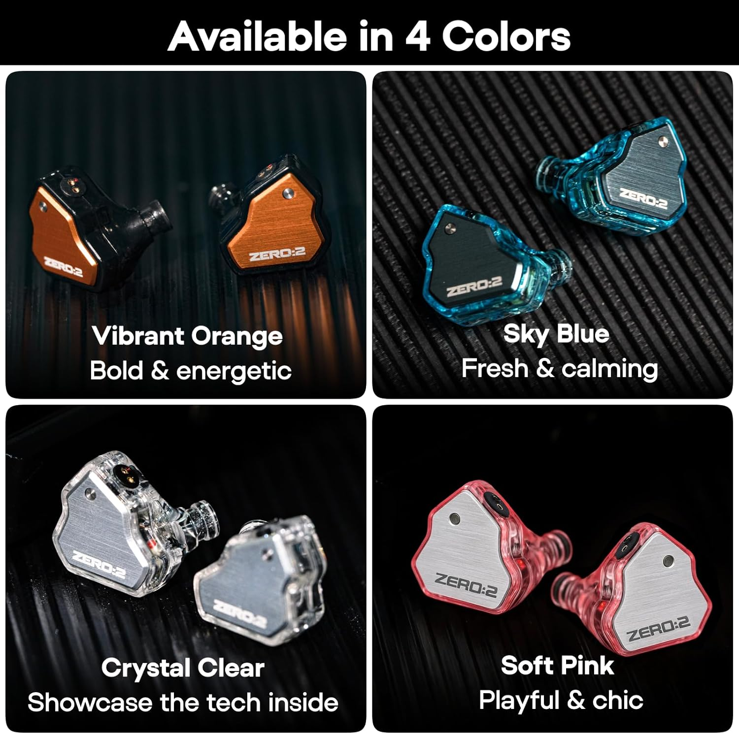 HIFIXAUDIO 7Hz X Crinacle Zero:2 in Ear Monitor, Updated 10Mm Dynamic Driver IEM Earphones, Hifi Wired Earbuds, with OFC IEM Cable for Gaming & Music Audiophiles (No Mic 3.5Mm, Orange) image number 6