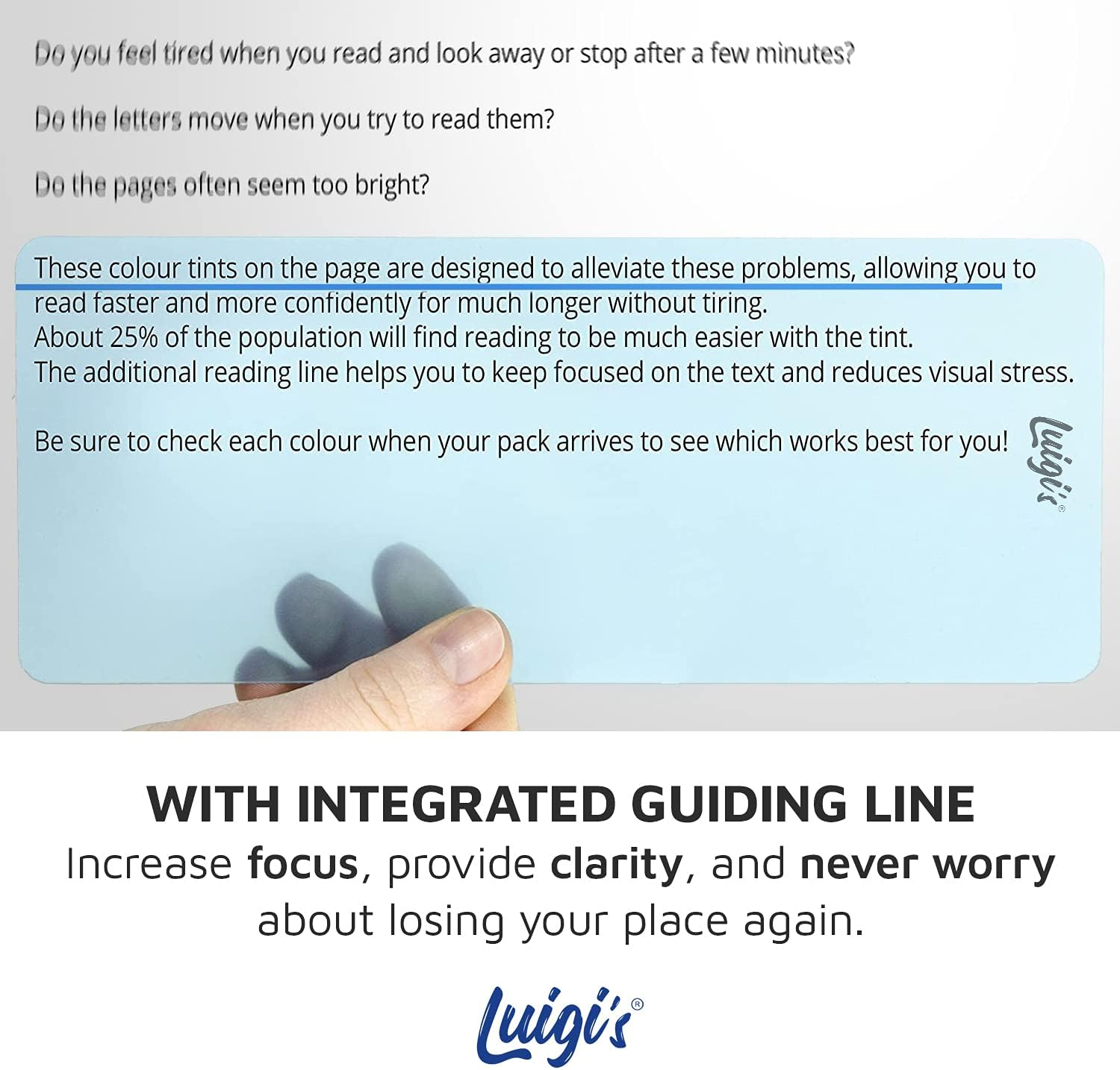 SB Education 10 X Dyslexia Reading Strips with Coloured Overlays. Reading Tracking Rulers for Dyslexia Irlens, ADHD and Visual Stress image number 5