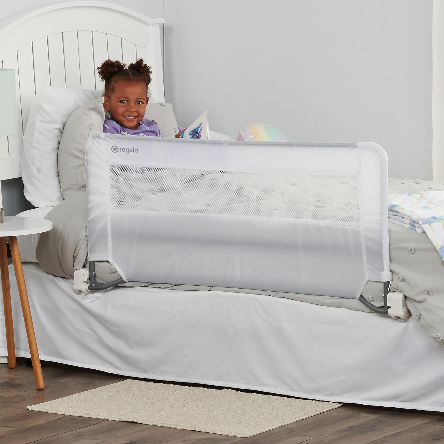 Regalo Guardian Swing down Single Bed Rail, White, 43 X 20 image number 4
