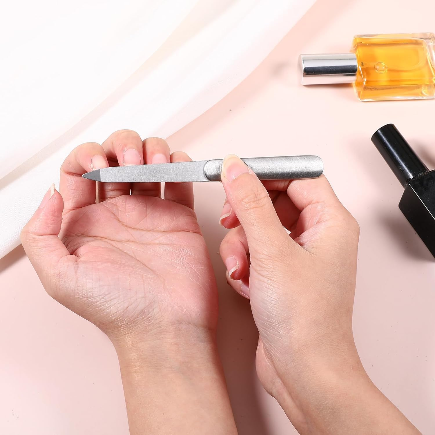 Nail Art Tools: 7PCS Professional Set with Cuticle Trimmer, Cuticle Pusher & Sponge Nail Files. Durable Stainless Steel Cuticle Trimmer Set&mdash;Ideal for Manicure, Pedicure, Daily Nail Care for Precise, Neat Results. image number 2