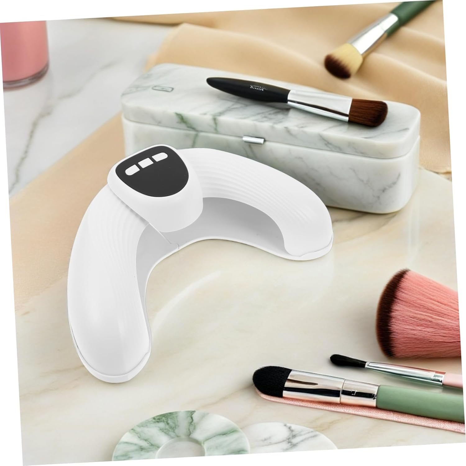 BIUDECO UV LED Nail Lamp Shaped Stretchable Design Dual Light Source for Polish Curing Automatic Sensor Blackening UV Protection Portable Nail Dryer for Home and Salon Use