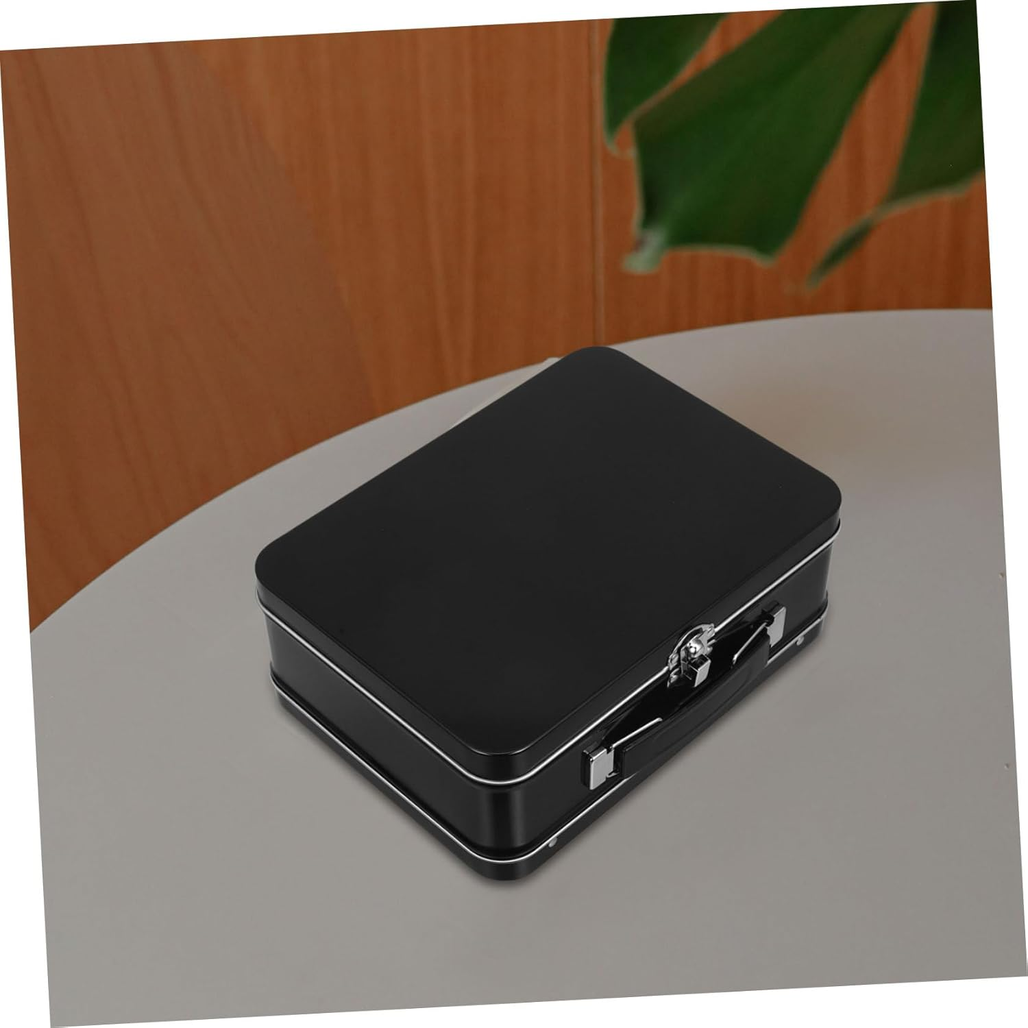 SOLUSTRE Tin Box Handle for Desktop Organizer Tin Carry Box Material Jewelry for Coin Storage and Souvenirs Organizer image number 3