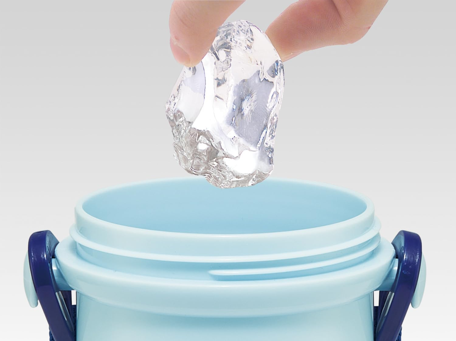 Skater PSB5SANAG Children'S Plastic Water Bottle, 16.9 Fl Oz (480 Ml), One-Push Closure, Antibacterial, Child-Friendly, Lightweight, Antibacterial Treatment, Made in Japan - Blue image number 4