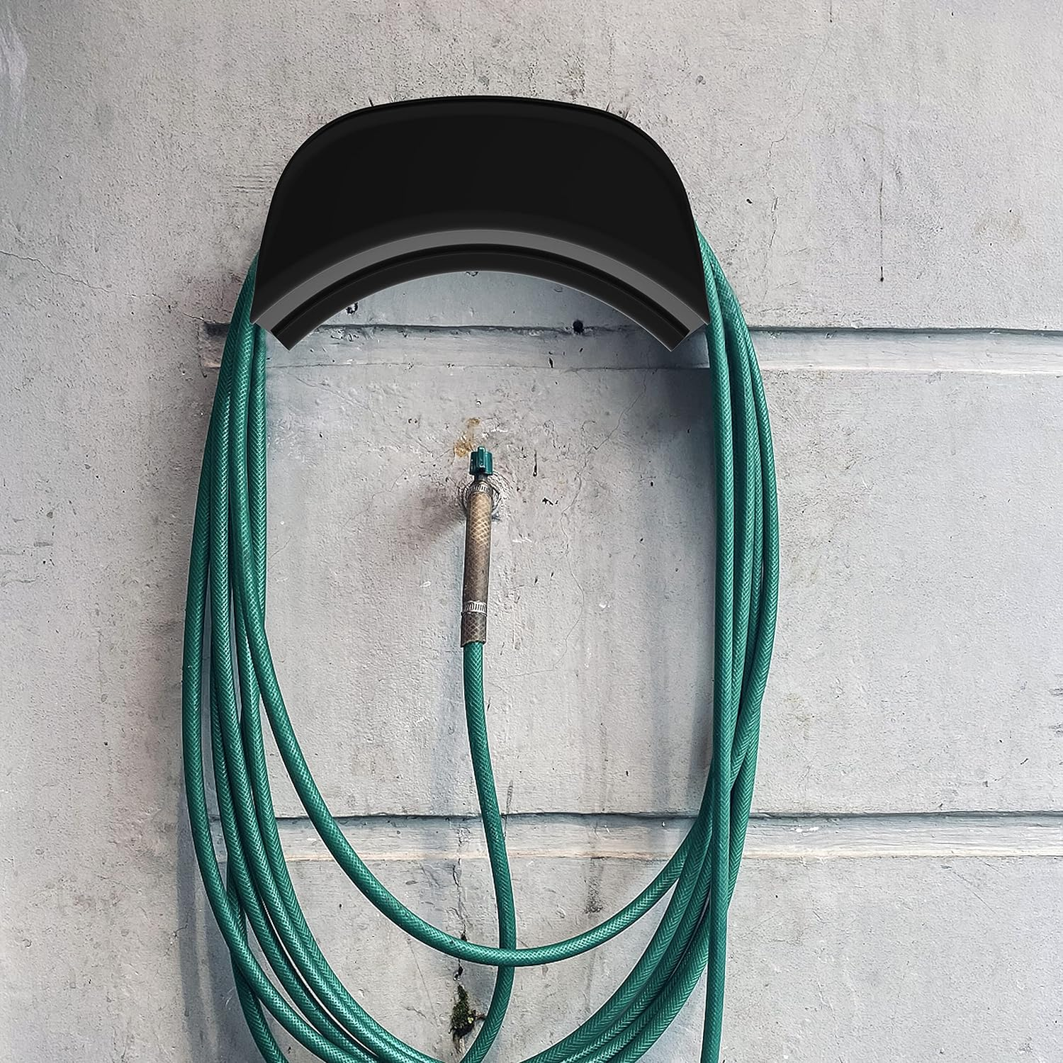 Gardzen Steel Wall-Mounted Heavy Duty Black Hose Bracket, Car Hose Holder, Carrier, Support for Garden Hose Hanger image number 4