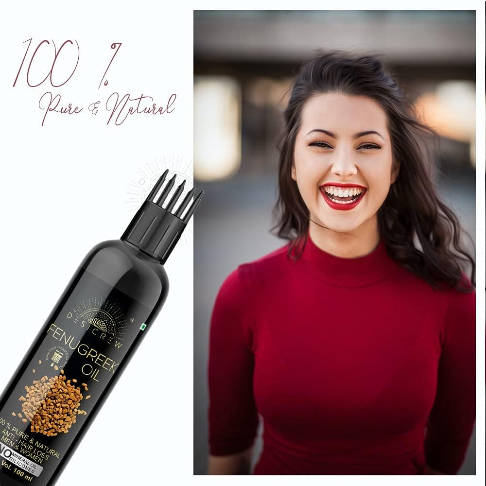 Desicrew Cold-Pressed Amla & Fenugreek Hair Oil in Combo - Moisturizing & Healing, for Skin, Hair Care, Eyelashes (100 Ml + 100 Ml) with Applicator image number 1