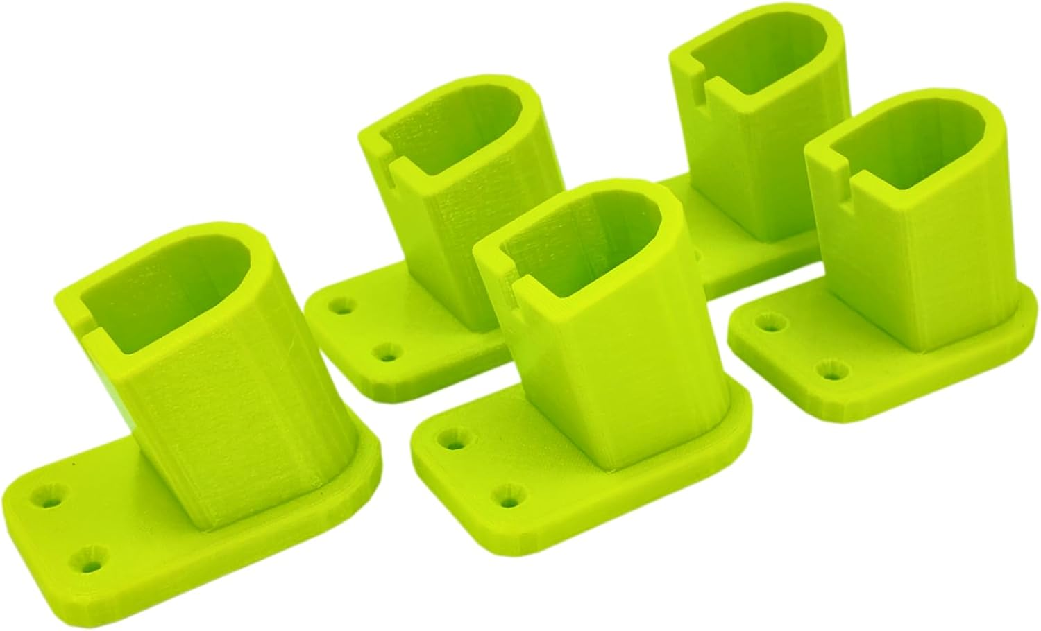 5X Wall Mount Battery Holder Compatible With18V Batteries&ndash; Secure, Space-Saving Storage for Your Tools - 3D Printed Tool Storage image number 2