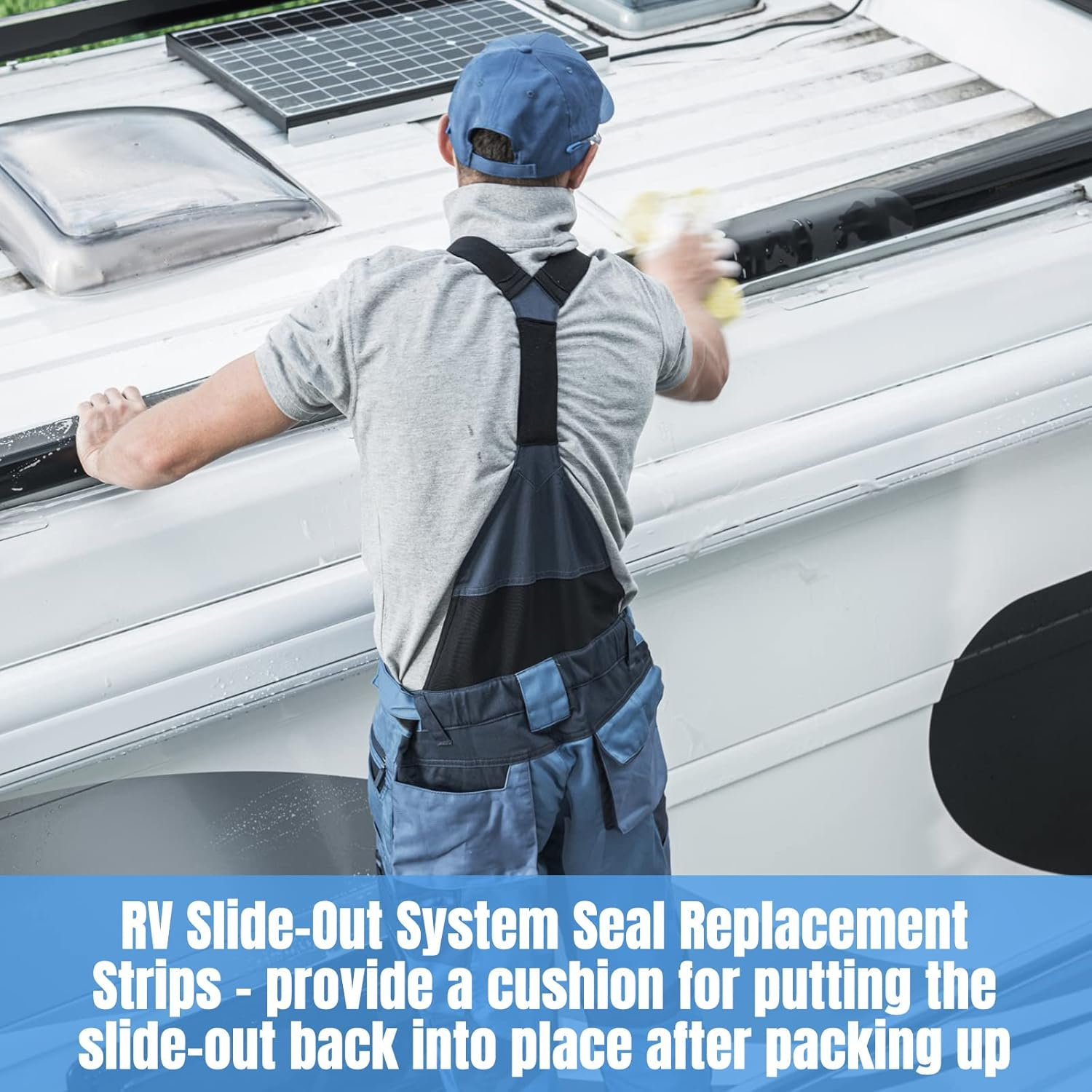 Tallew D-Shape Seal RV Slide Out System Long Black Rubber Thickened EPDM Seal RV Parts and Accessories for RV Travel Trailer Automotive Tops Door Side Slide Out System Seal, 35 Feet (1 X 15/16 Inch) image number 2