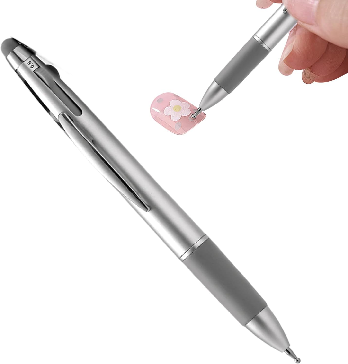 Nail Dotting Tools,Retractable Fingernail Polish Dotting Pen for Girls | Compact Nail Dot Paint Aid for School Traveling Business Trip Home image number 6