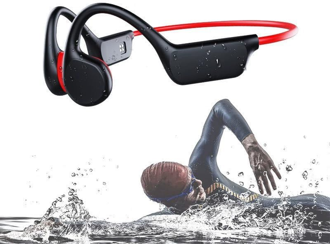 Bone Conduction Swimming Headphones,Ipx8 Sports Earphones,With MP3 Mode 32GB Memory up to 8 Hours Playtime Bluetooth 5.4 Ear Buds Secure Fit for Running and Fitness image number 2