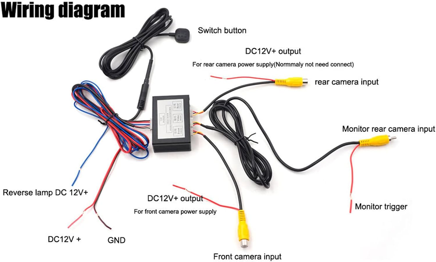 Car Front Rear View Camera Switcher Smart Car Parking Camera Converter Front Rear View Video Switch Channel Control Box Adapter Car Cam Control System image number 5