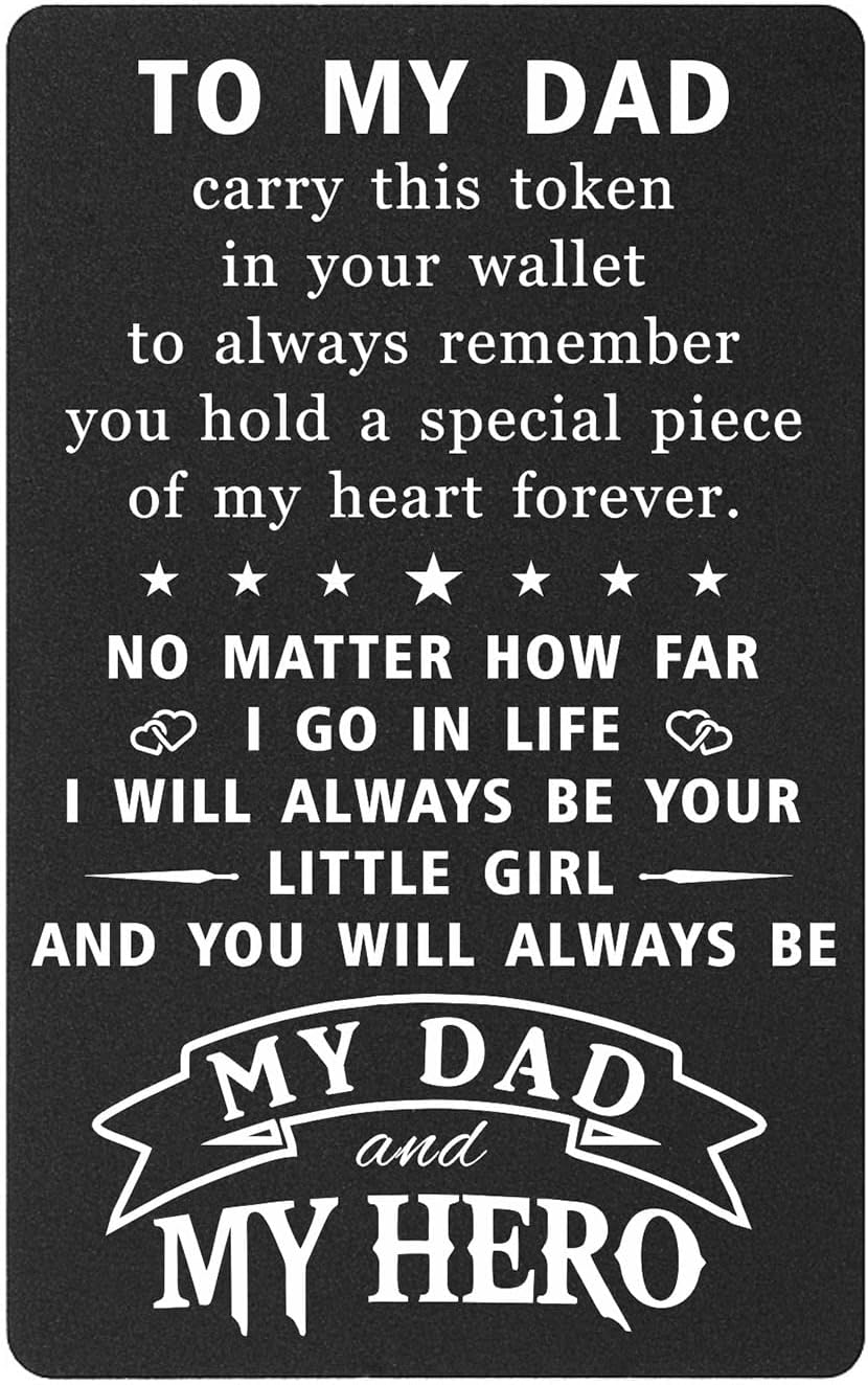 FALOGI Stepdad Birthday Fathers Day Card, Thank You for Loving Me as Your Own, Step Dad Gifts Engraved Wallet Card image number 2
