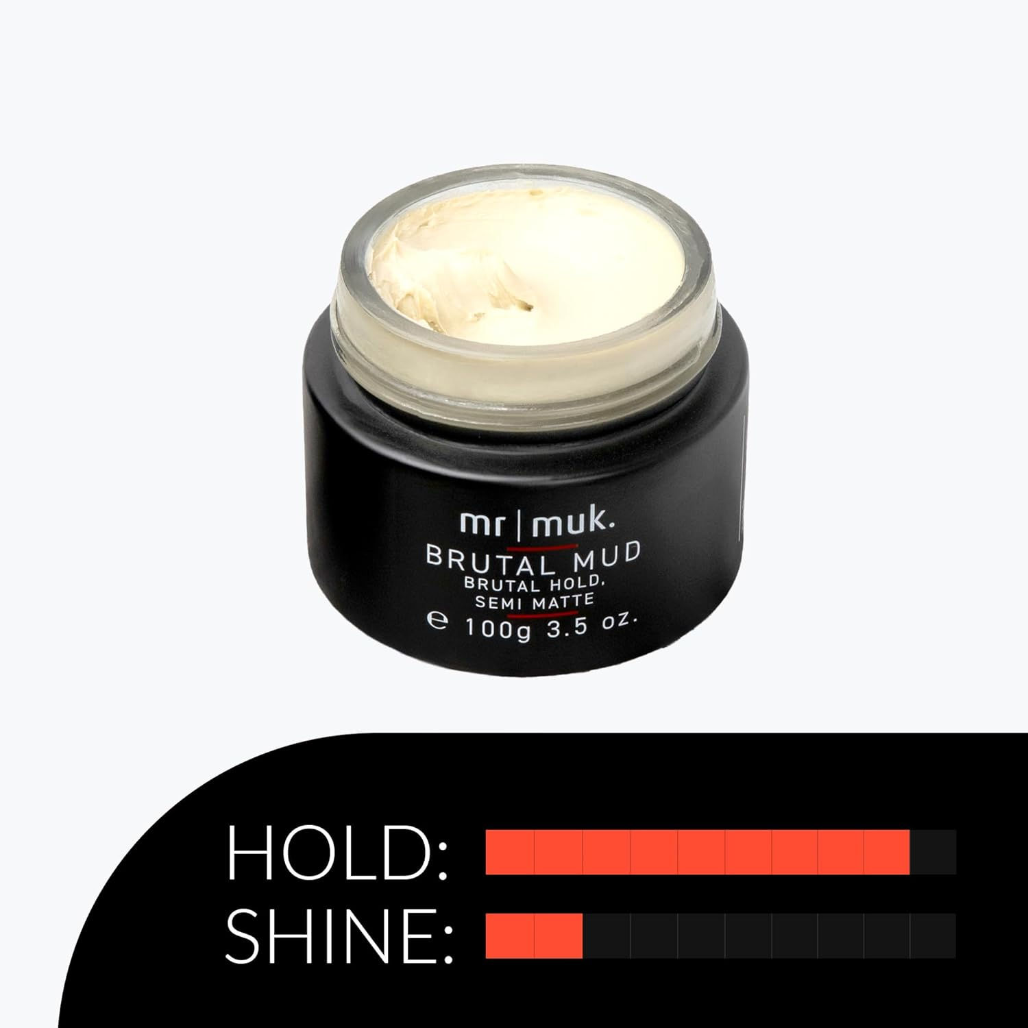 Mr Muk Brutal Mud 100G, Styling & Texturising Powder 12G & Hair Beard Body Wash 250Ml Full Size Trio Pack &ndash; Strong Hold, Matte Texture, Multi-Use Wash &ndash; Hair, Beard & Skin Care for All Types image number 1