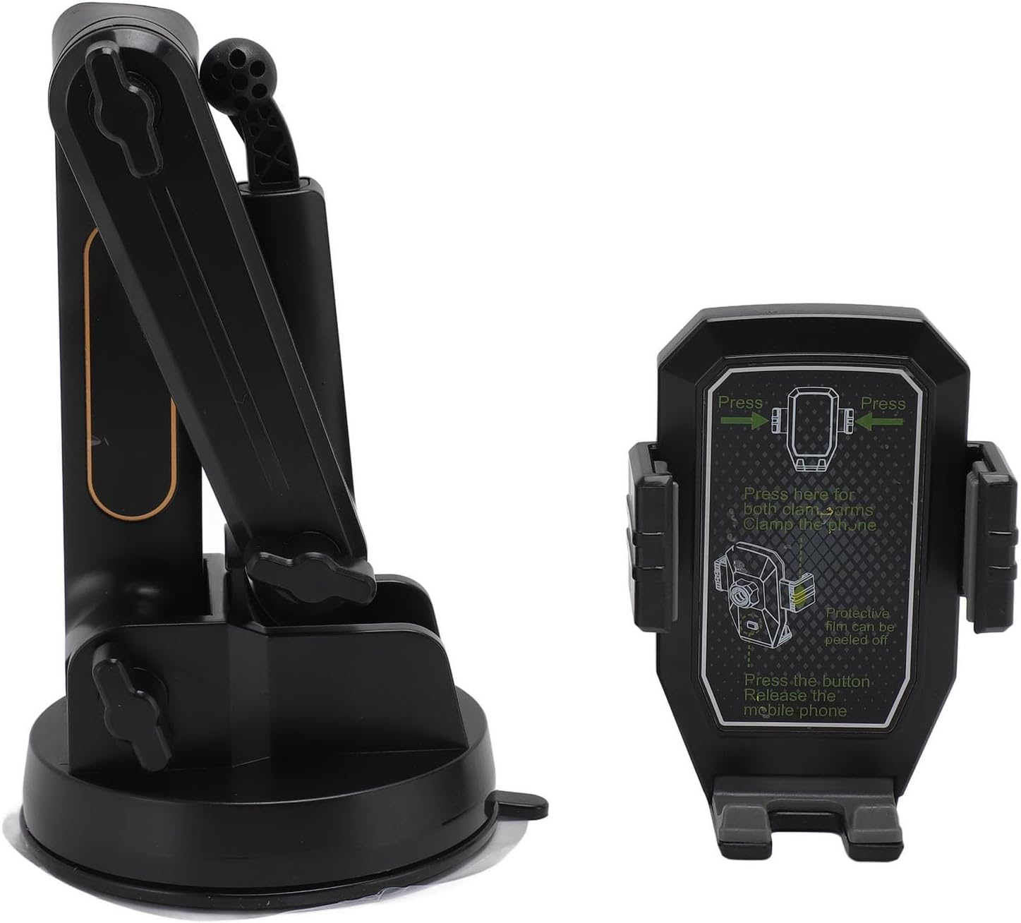 Car Phone Holder Mount, Heavy Duty Shockproof Truck Phone Mount with Flexible 3 Point Long Arm, 360&deg; Rotation, Strong Suction, for Dashboard Windshield