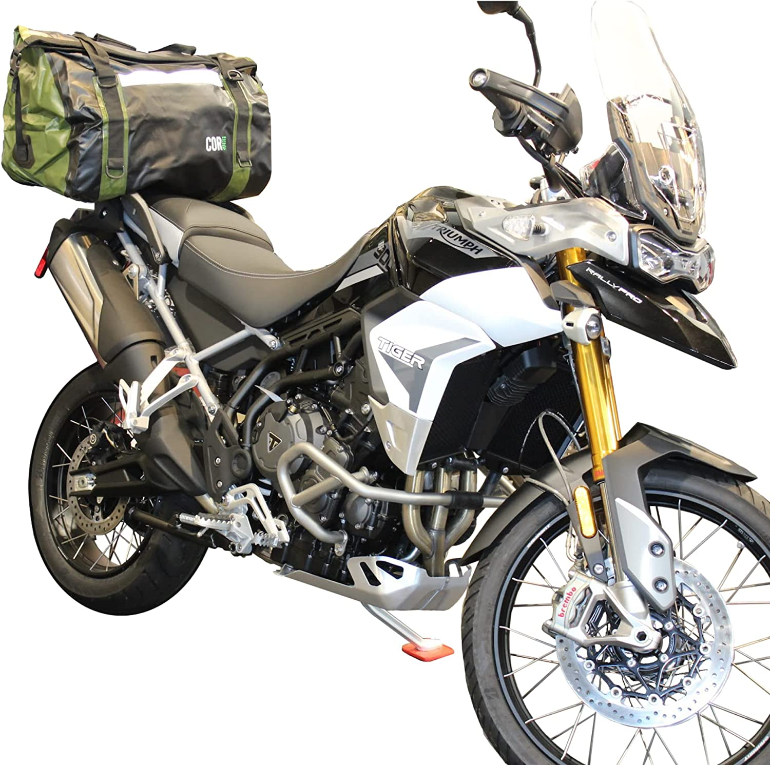 Waterproof Dry Duffel Bag - 100% Waterproof Rolltop Heavy-Duty Dry Duffle Bag for Boating, Rafting, Kayaking, Surf and Camping, 60L (Black and Green)