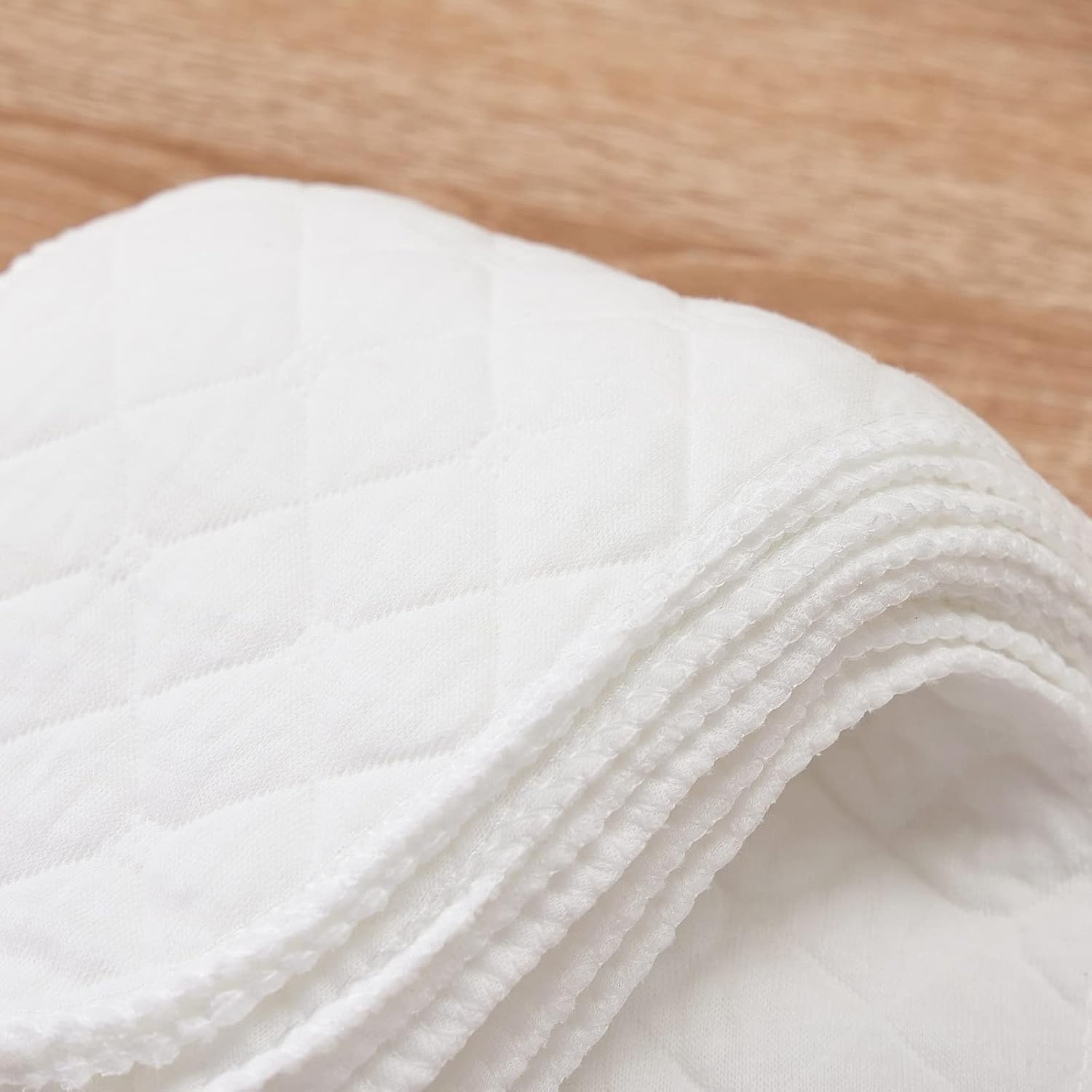 10PCS Three-Layers Cotton Diaper Reusable Solid Casual Infant Baby Cloth Diaper Covers Nappy Liners Insert (Three Layers - S, 30X11Cm / 11.81X4.33In) image number 4